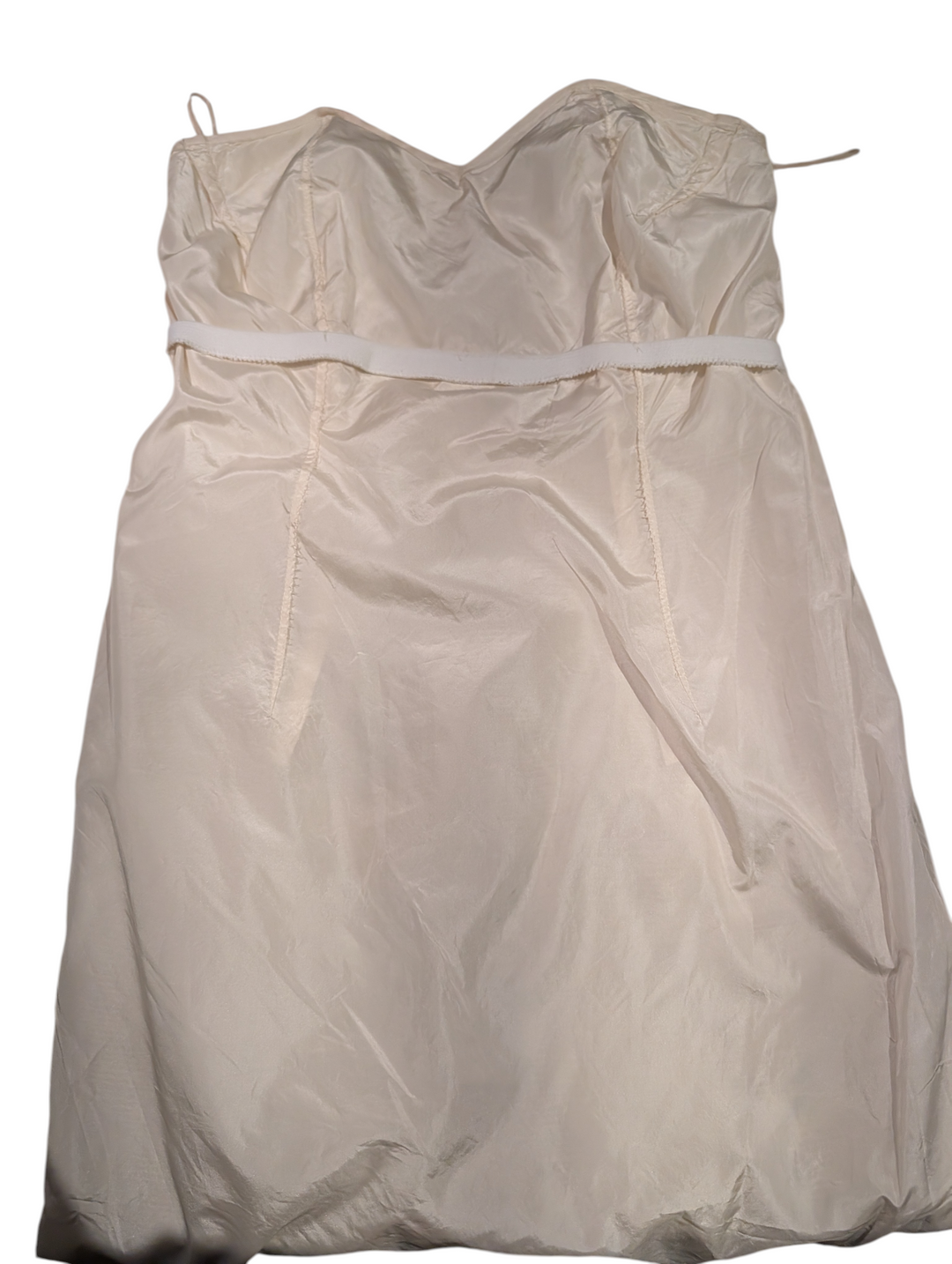 Laura Biagiotti White Sequined Strapless Dress