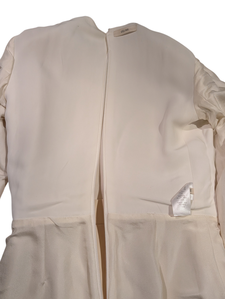 Phoebe Philo Céline Ivory Cream Minimalist Shift Dress, c. 2010s