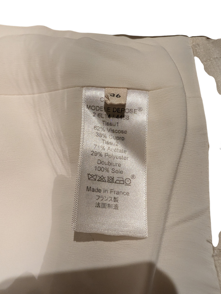 Phoebe Philo Céline Ivory Cream Minimalist Shift Dress, c. 2010s