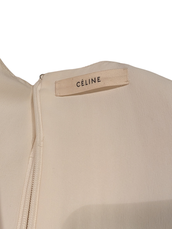 Phoebe Philo Céline Ivory Cream Minimalist Shift Dress, c. 2010s