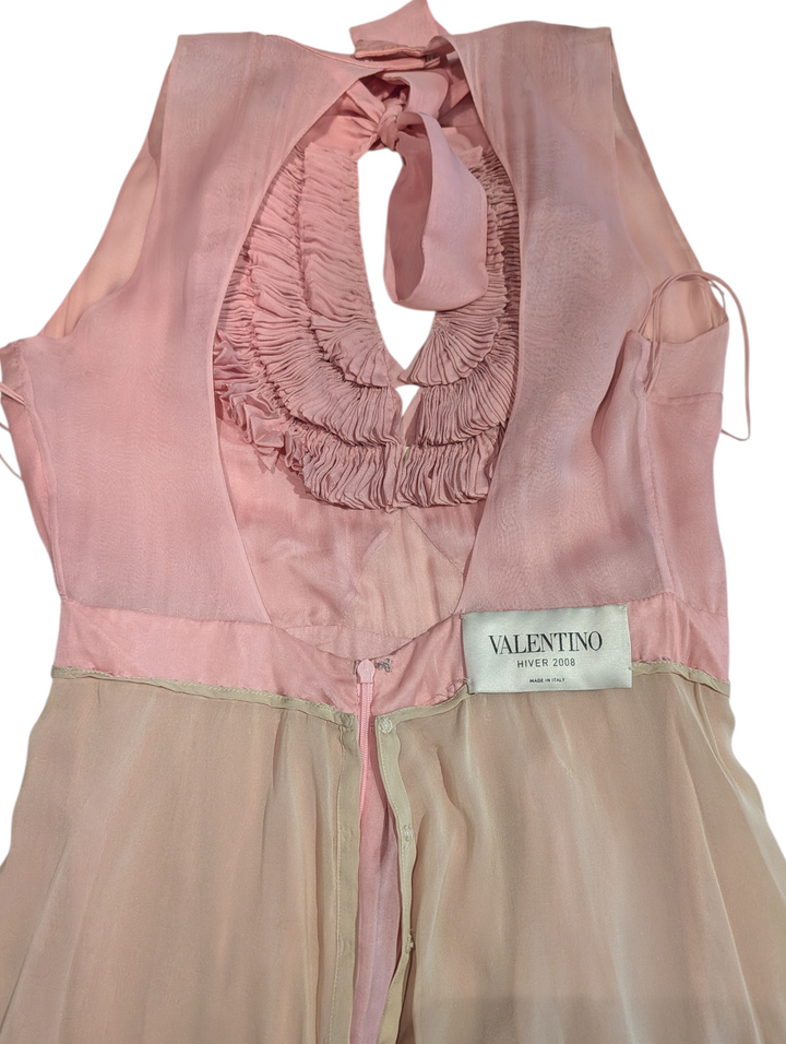 Valentino Garavani Blush Pink Silk Halter Evening Gown
