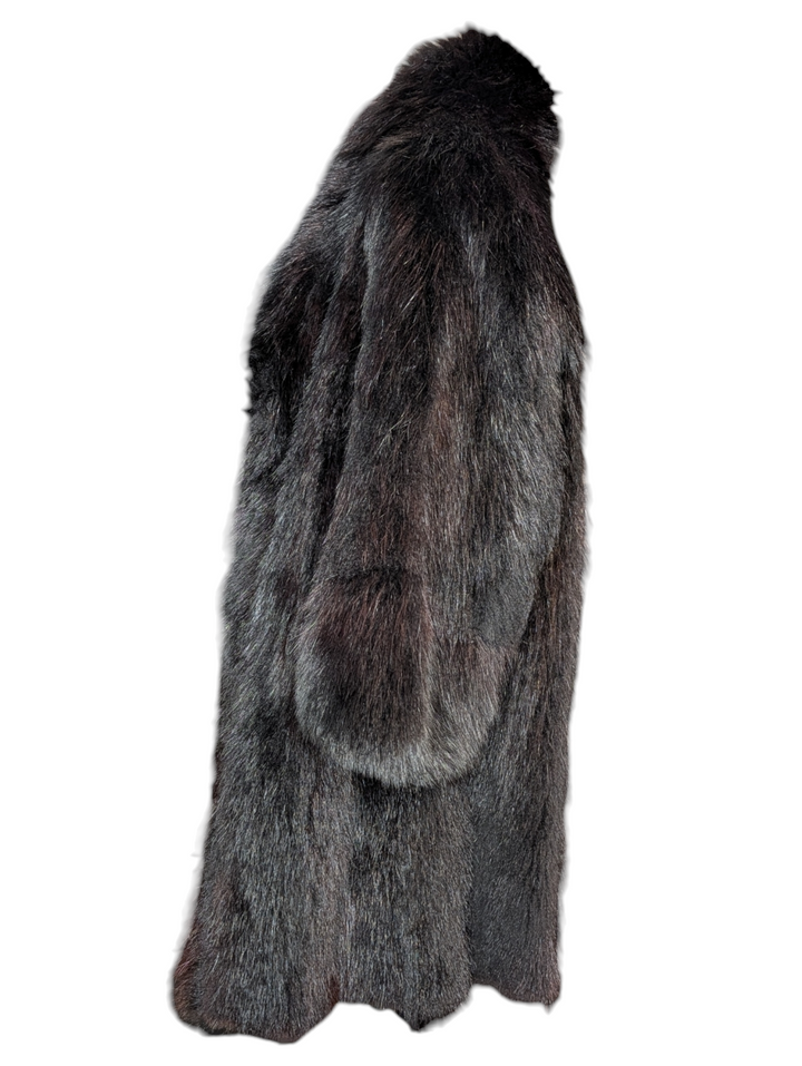 Vintage Black Fox Fur Coat