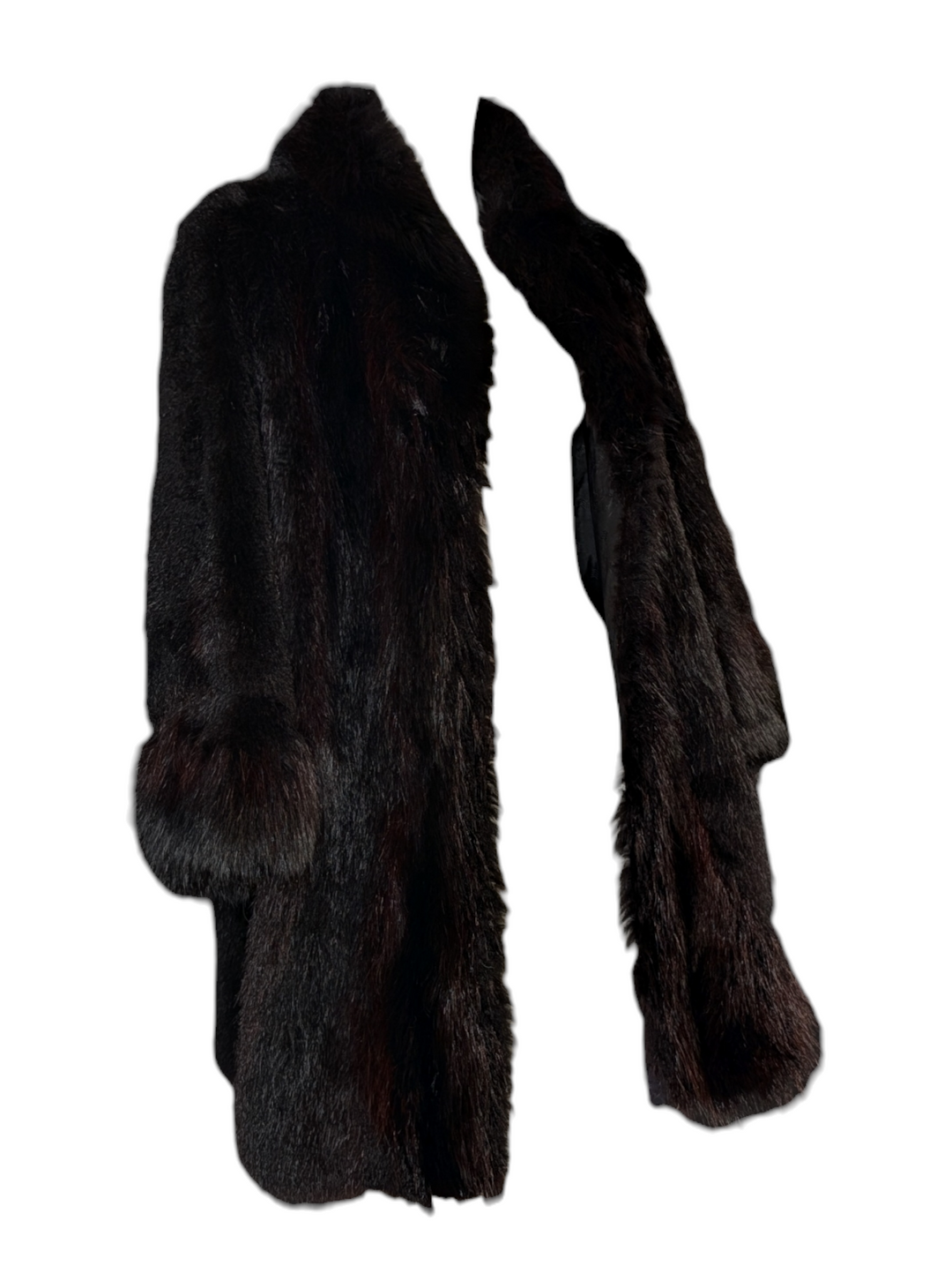 Vintage Black Fox Fur Coat