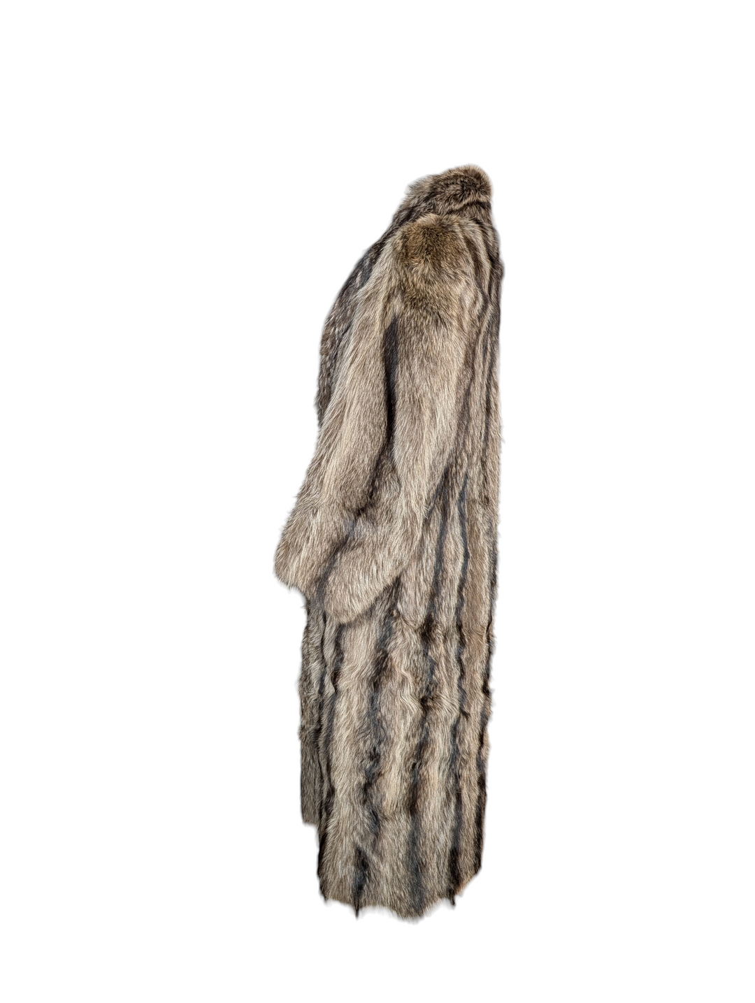 Vintage Full-Length Tanuki Fur Coat