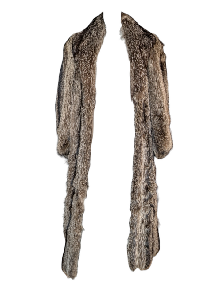 Vintage Full-Length Tanuki Fur Coat
