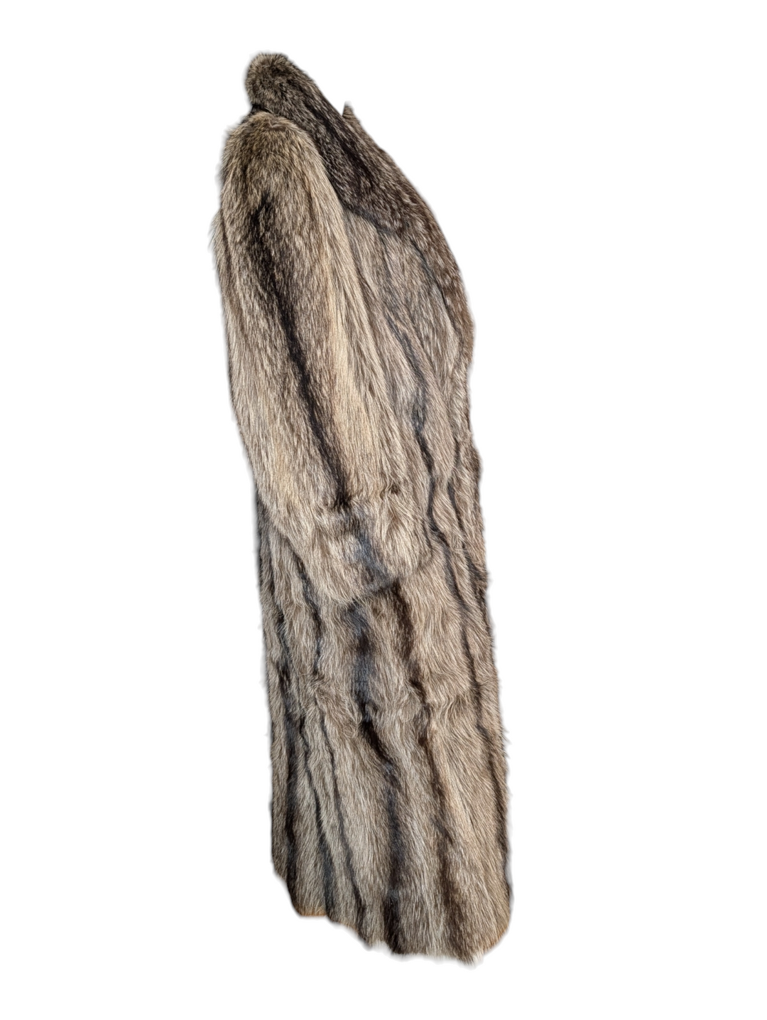 Vintage Full-Length Tanuki Fur Coat