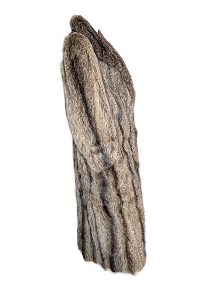 Vintage Full-Length Tanuki Fur Coat