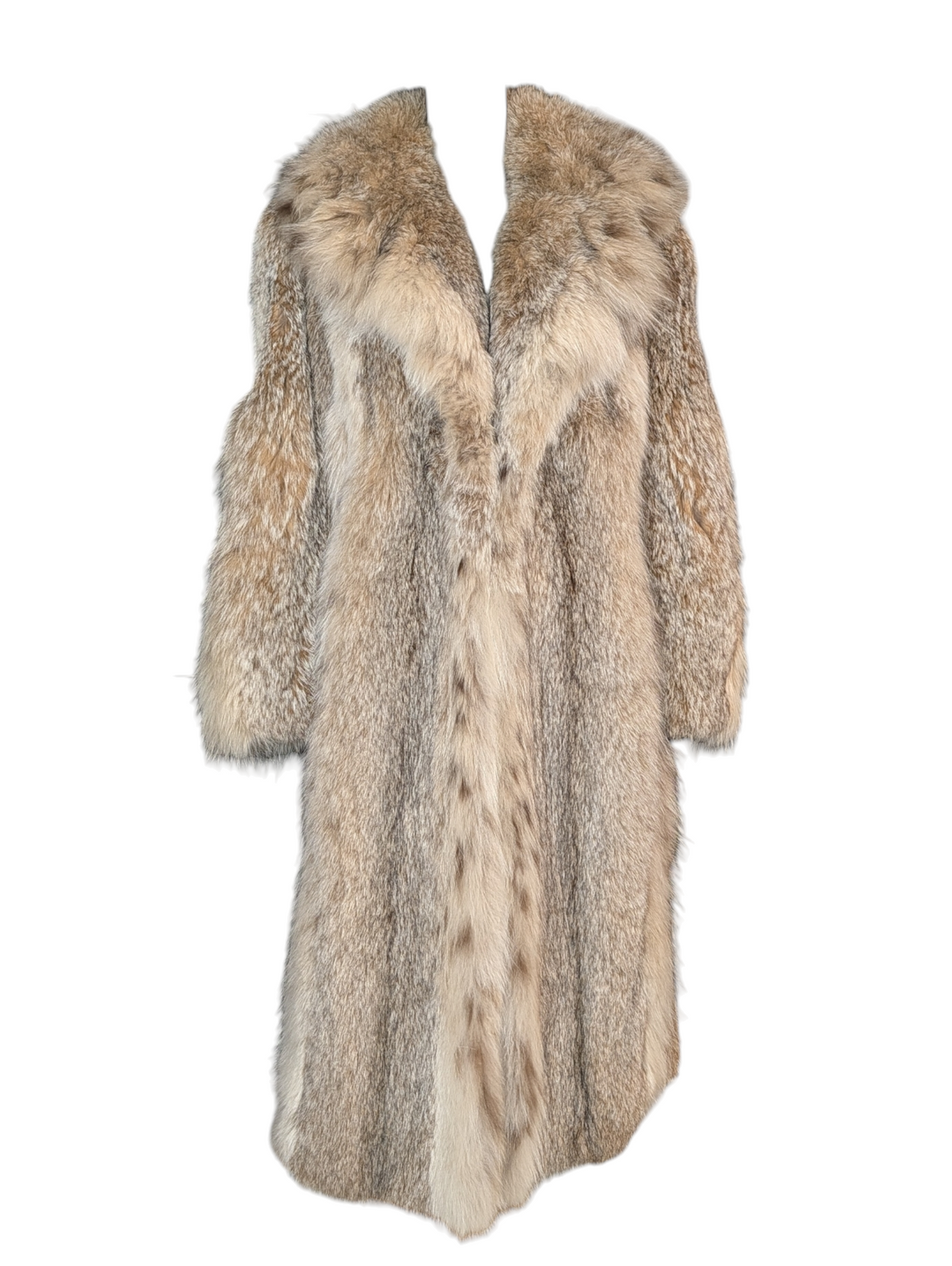 Full Length Natural Lynx Fur Coat