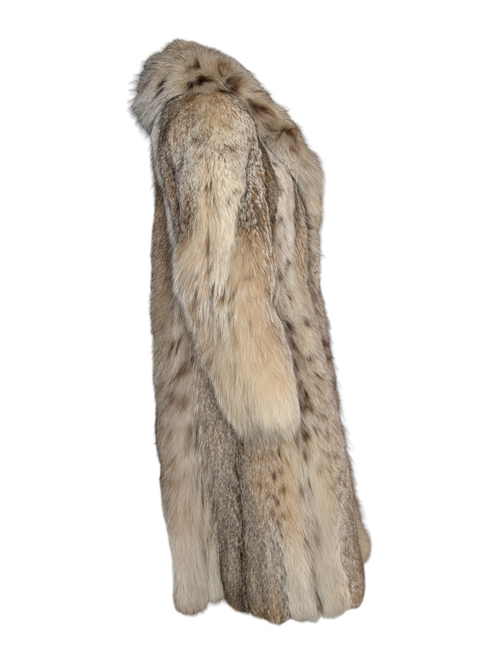 Full Length Natural Lynx Fur Coat