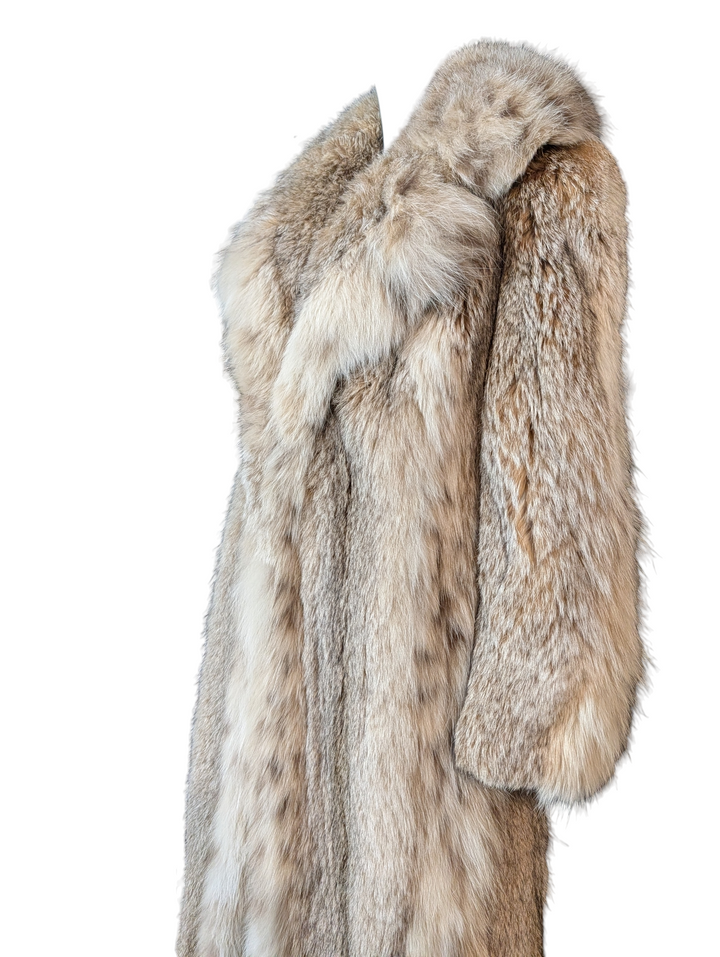 Full Length Natural Lynx Fur Coat
