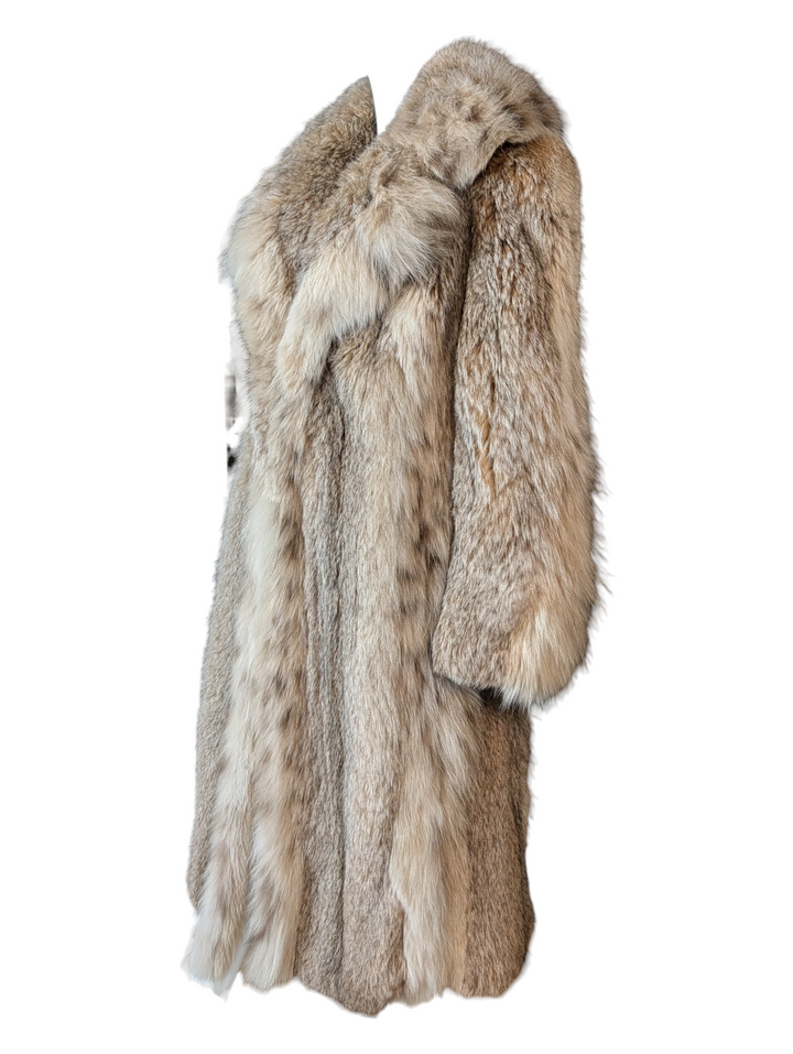 Full Length Natural Lynx Fur Coat
