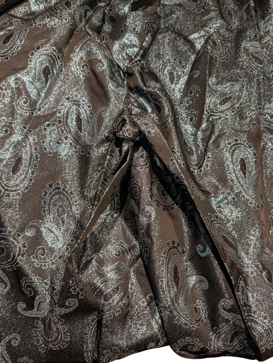 1960s Blue Fur Coat with Paisley Jacquard Lining