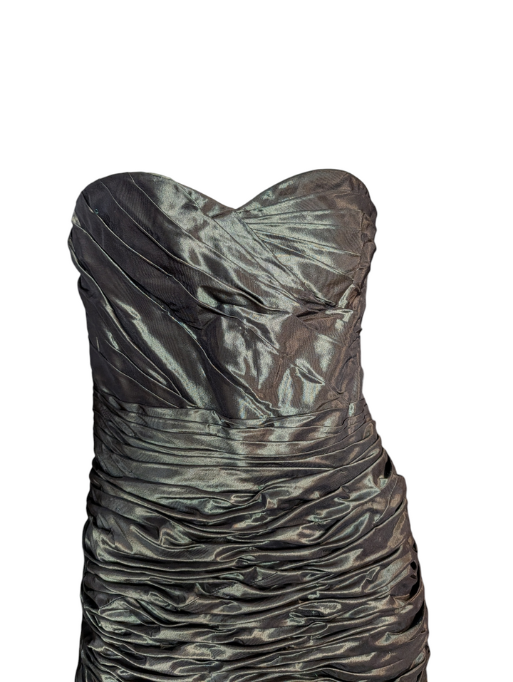 Emanuel Ungaro Dark Green Ruched Mermaid Gown