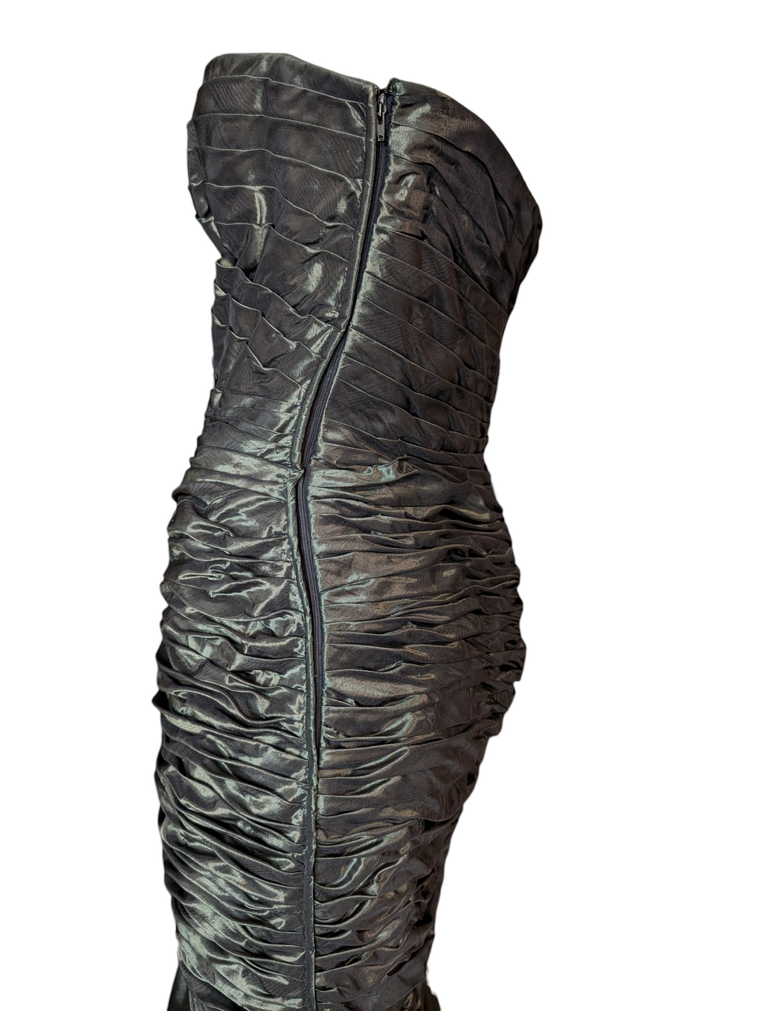 Emanuel Ungaro Dark Green Ruched Mermaid Gown