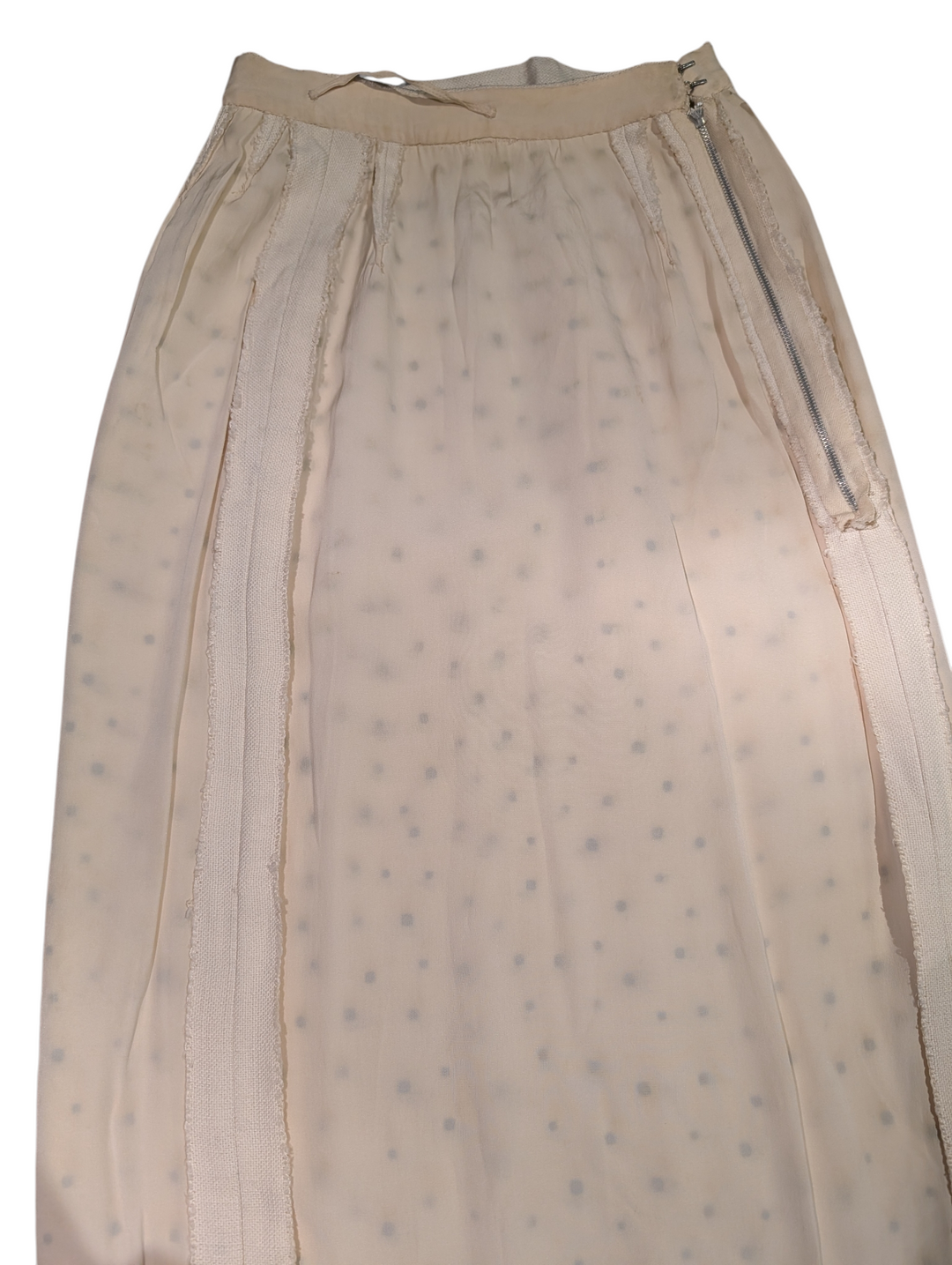 1960s White Rhinestone Pencil Skirt