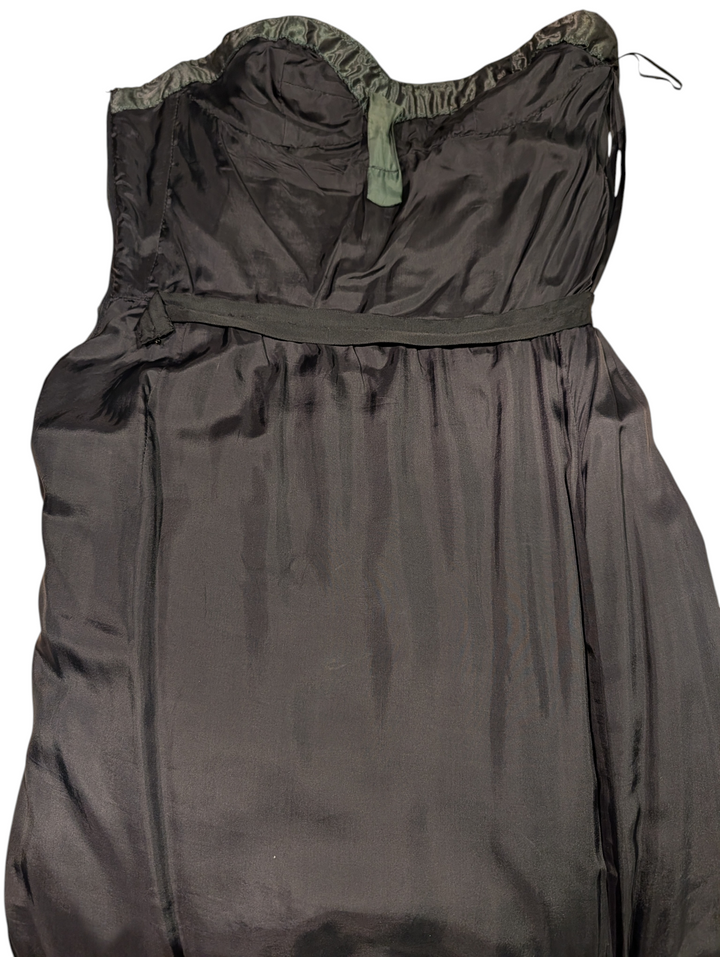 Emanuel Ungaro Dark Green Ruched Mermaid Gown