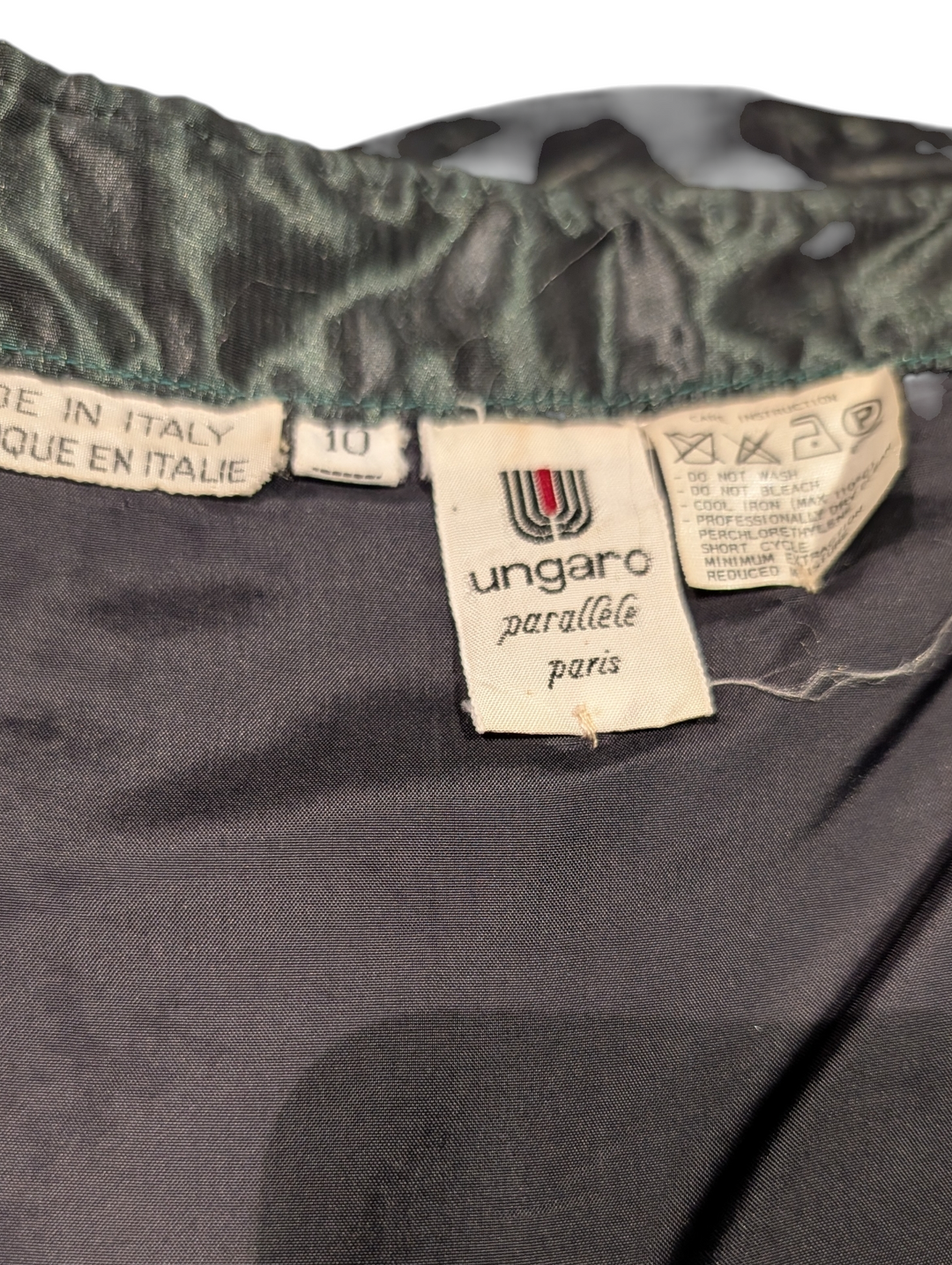 Emanuel Ungaro Dark Green Ruched Mermaid Gown