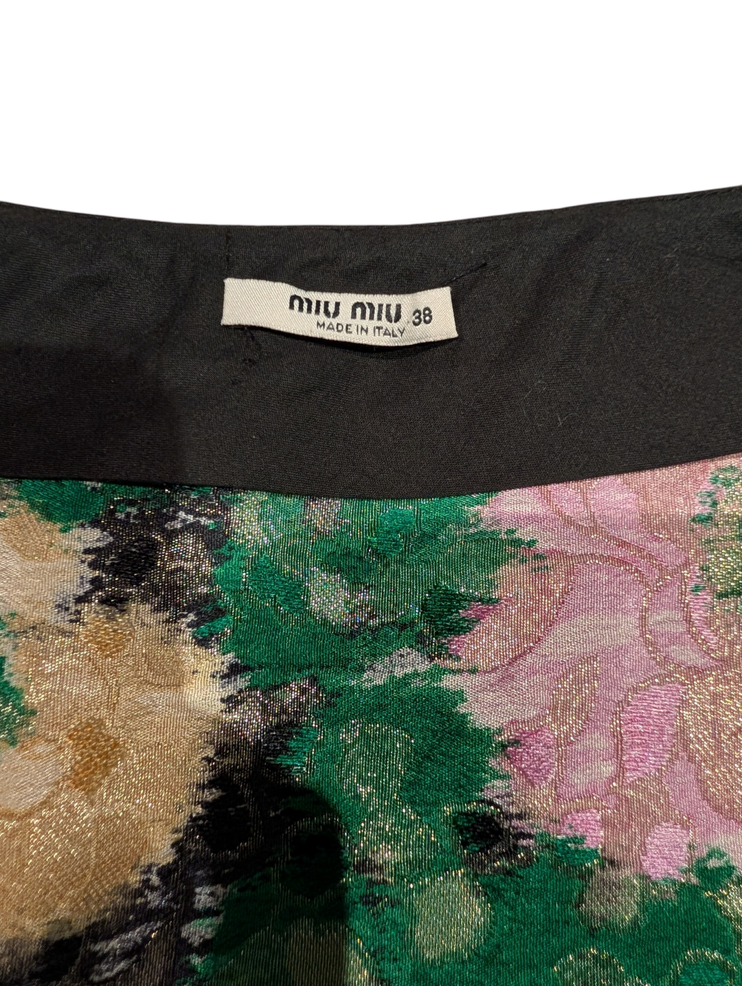 Miu Miu S/S 2004 Jacquard Silk Skirt