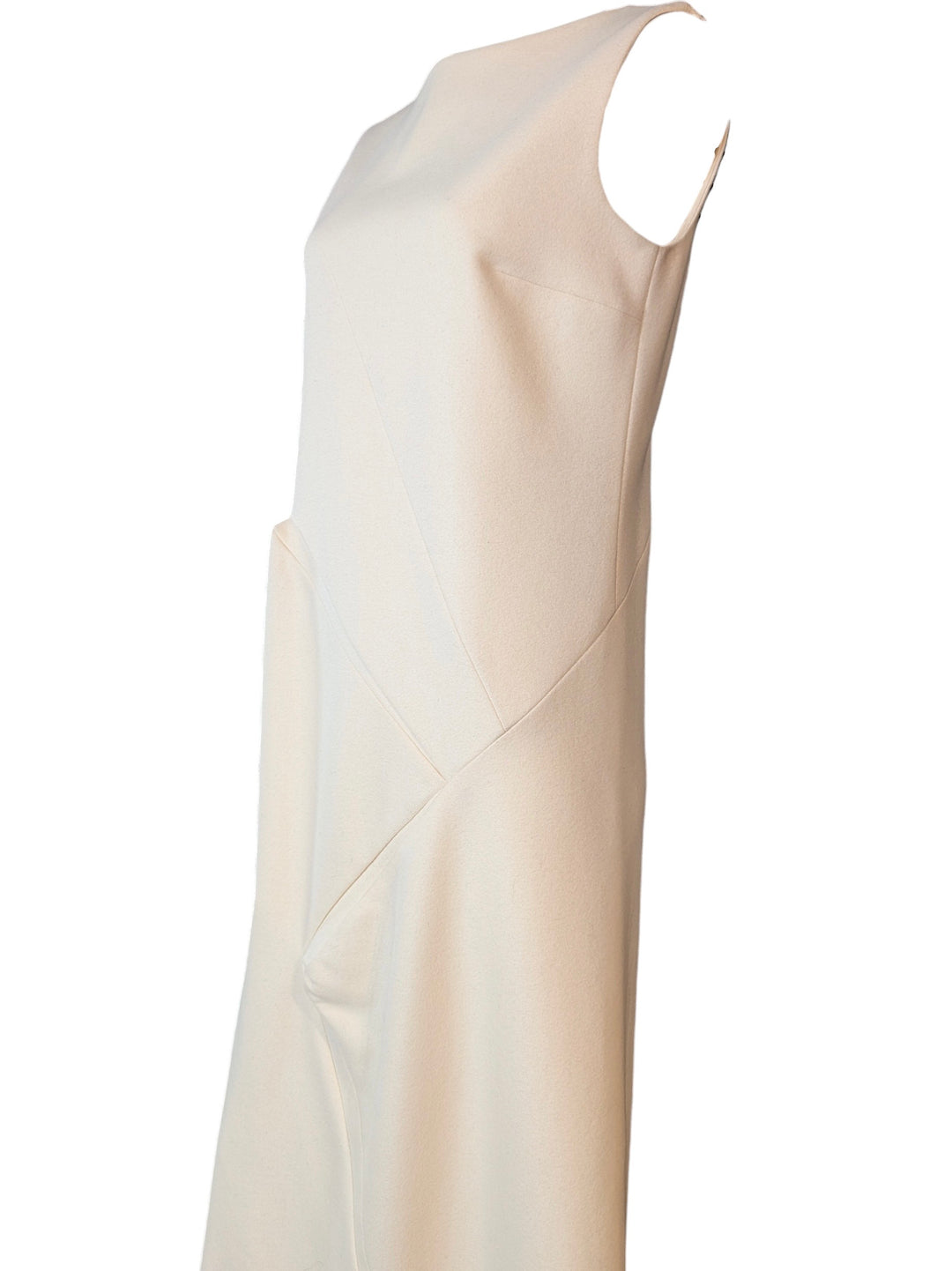Lanvin White Wool Structured Gown