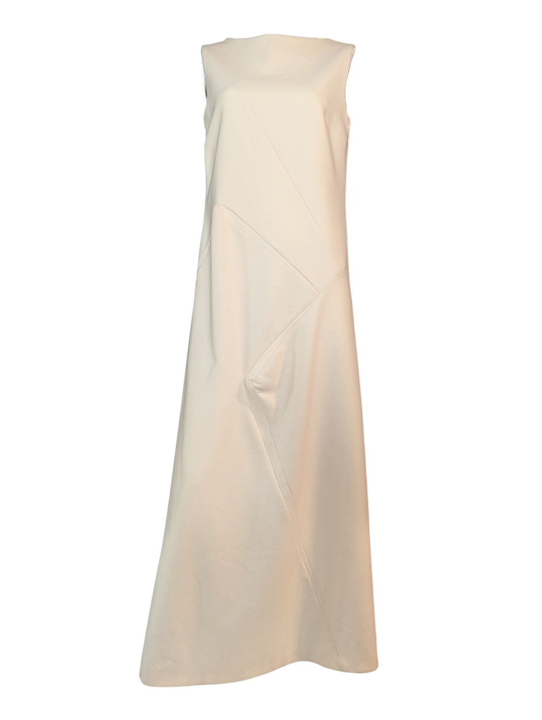 Lanvin White Wool Structured Gown