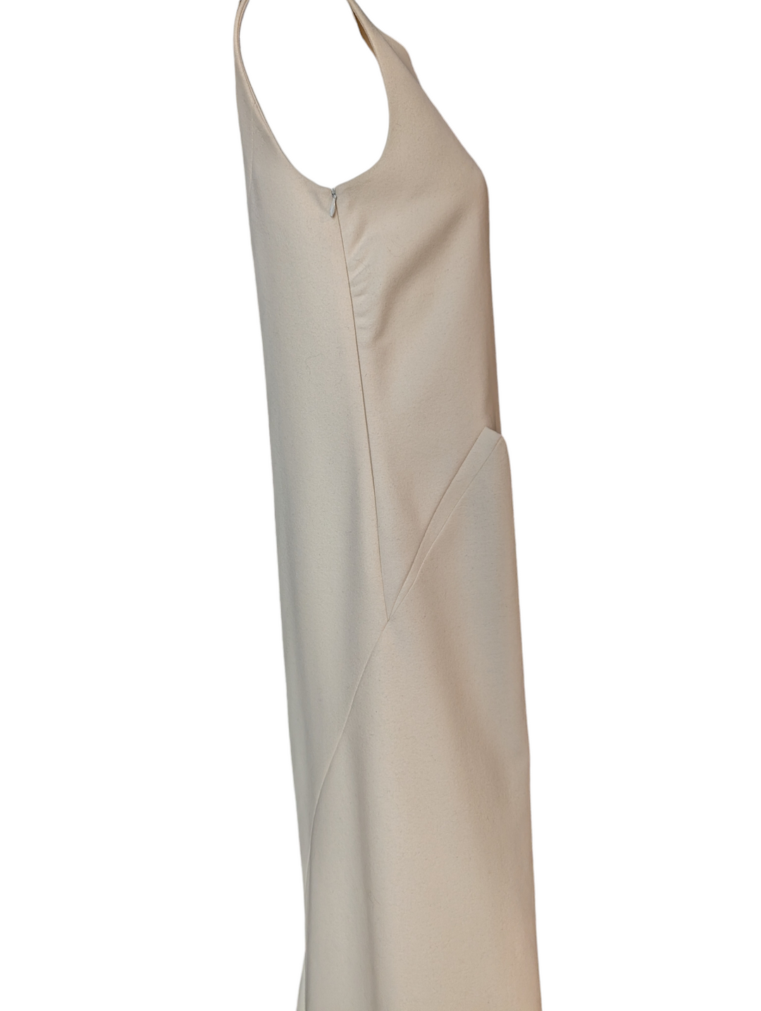Lanvin White Wool Structured Gown