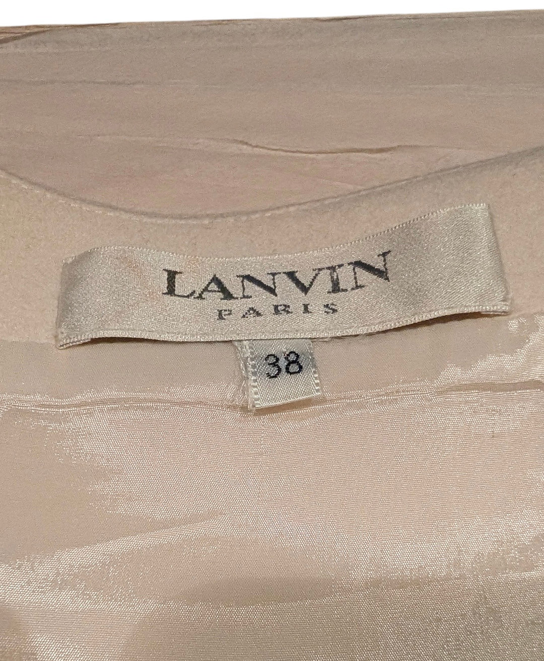 Lanvin White Wool Structured Gown