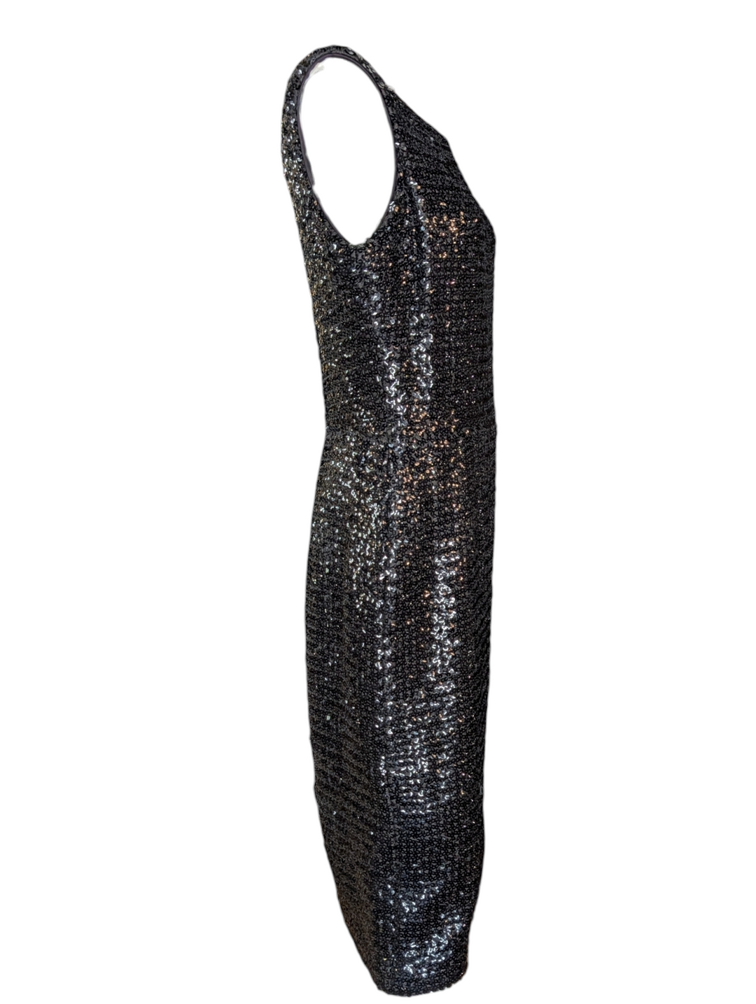 1950s Suzy Perette Black Knit Sequin Cocktail Dress