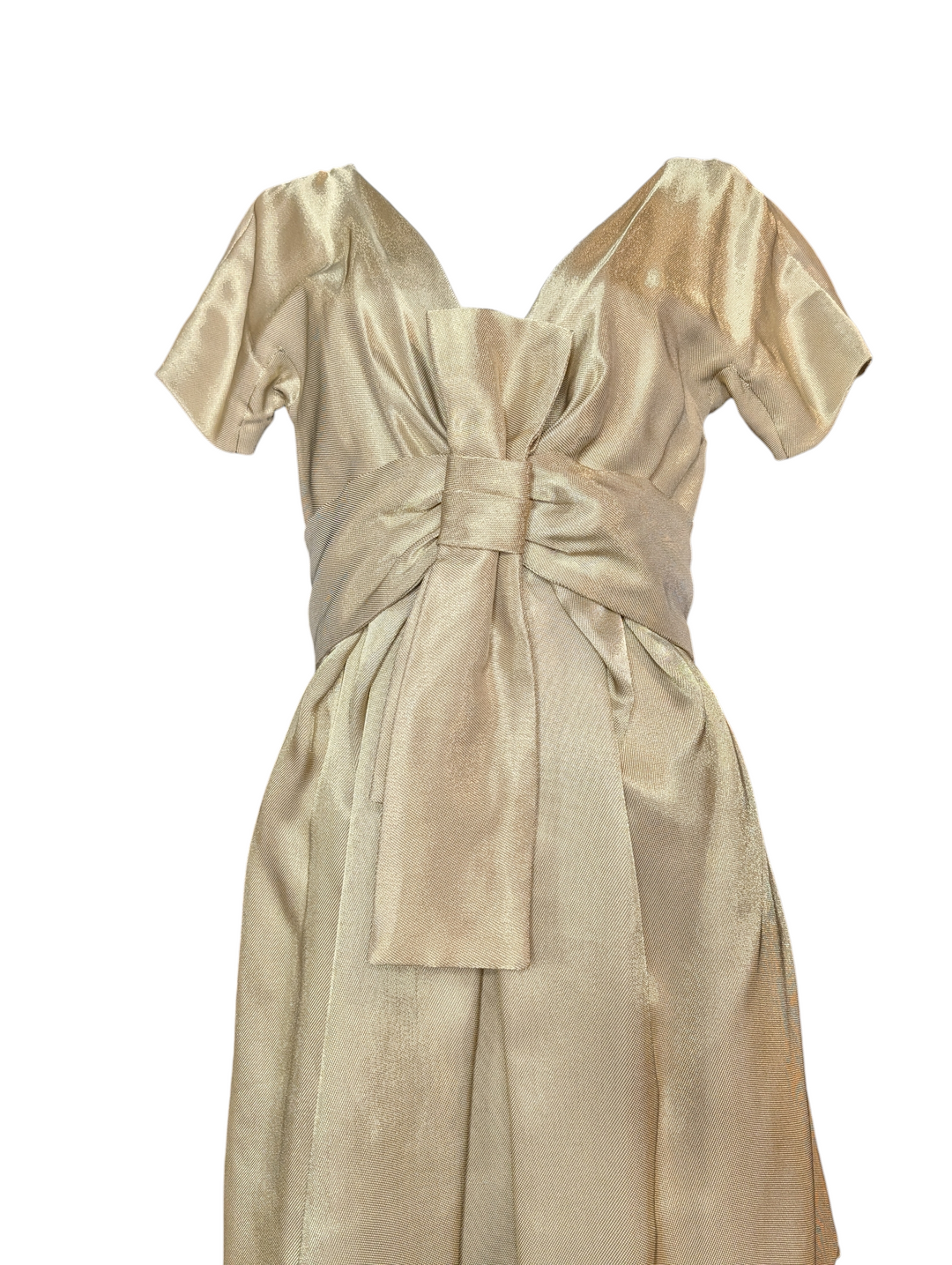 Alexander McQueen Gold Lamé Runway Cocktail Dress