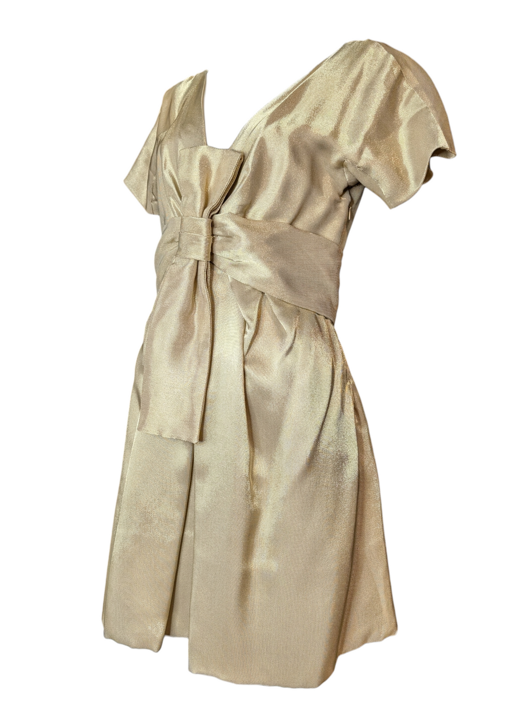 Alexander McQueen Gold Lamé Runway Cocktail Dress