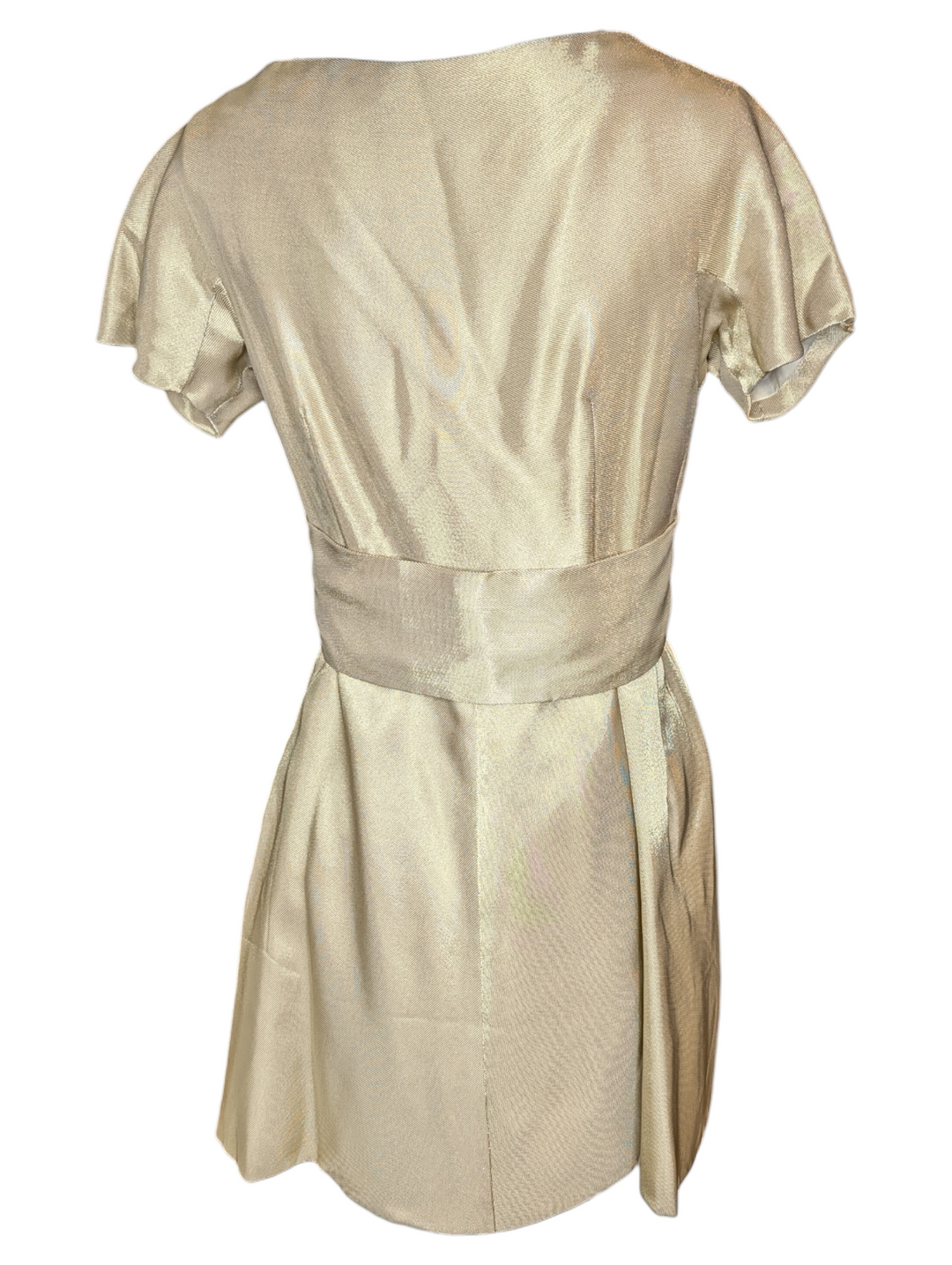 Alexander McQueen Gold Lamé Runway Cocktail Dress