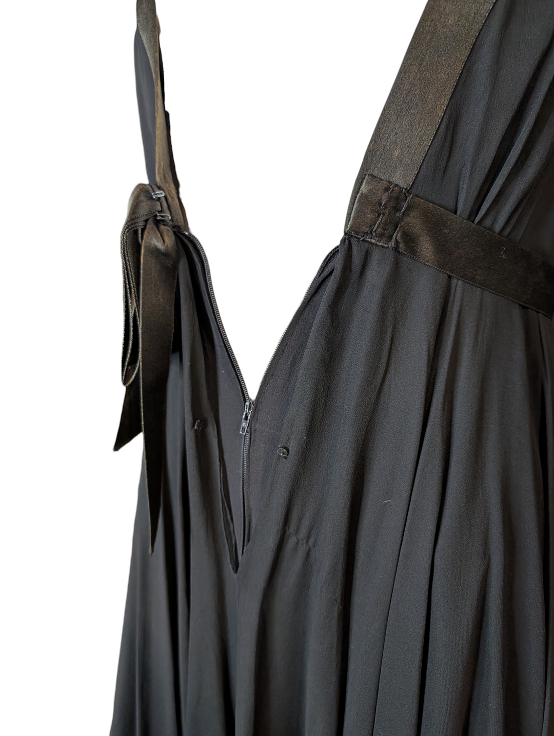 1960's Sarmi 1960s Black Chiffon Babydoll Dress