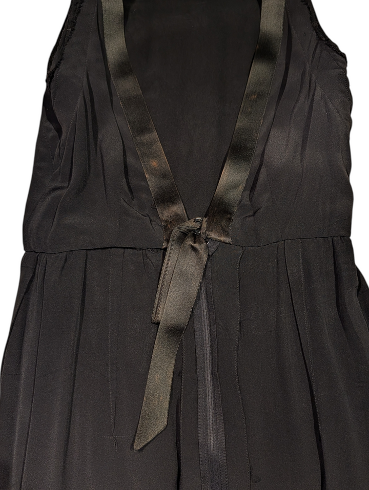 1960's Sarmi 1960s Black Chiffon Babydoll Dress