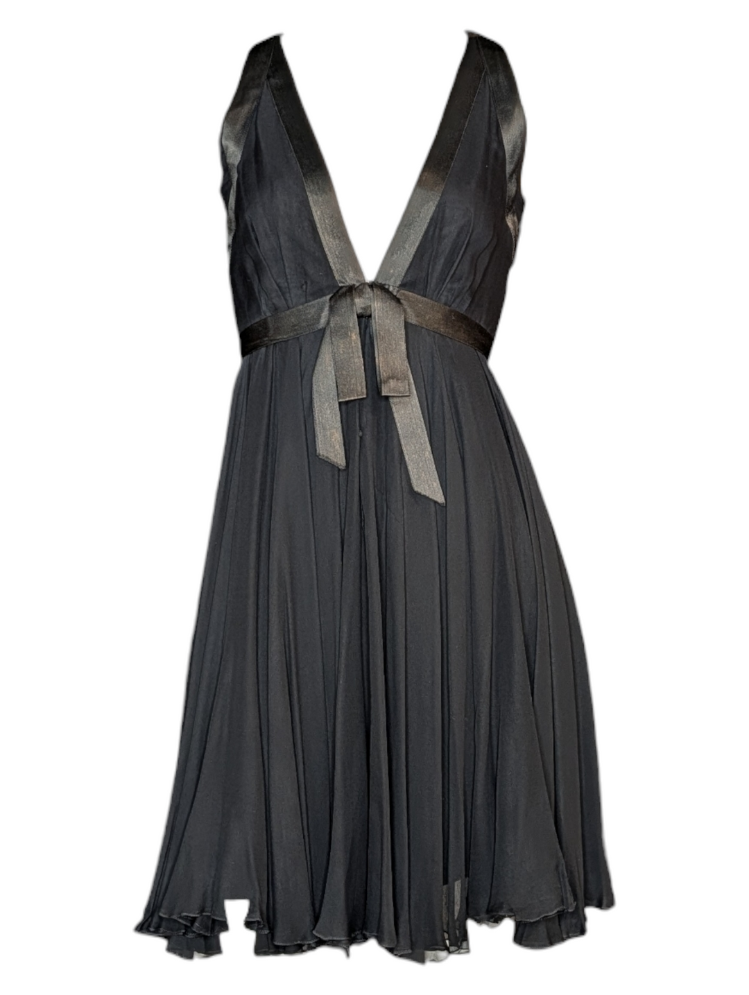 1960's Sarmi 1960s Black Chiffon Babydoll Dress