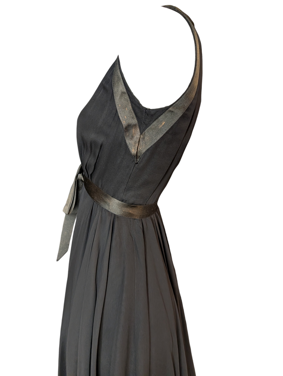 1960's Sarmi 1960s Black Chiffon Babydoll Dress