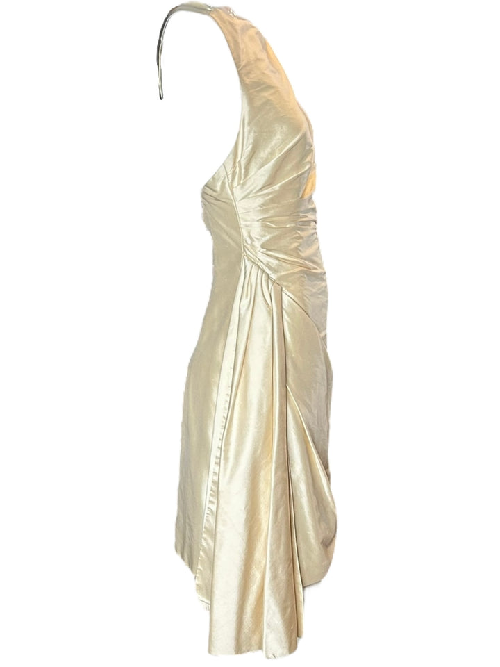 Vintage Late 1990s Asymmetrical Pearlescent Nylon Cocktail Dress