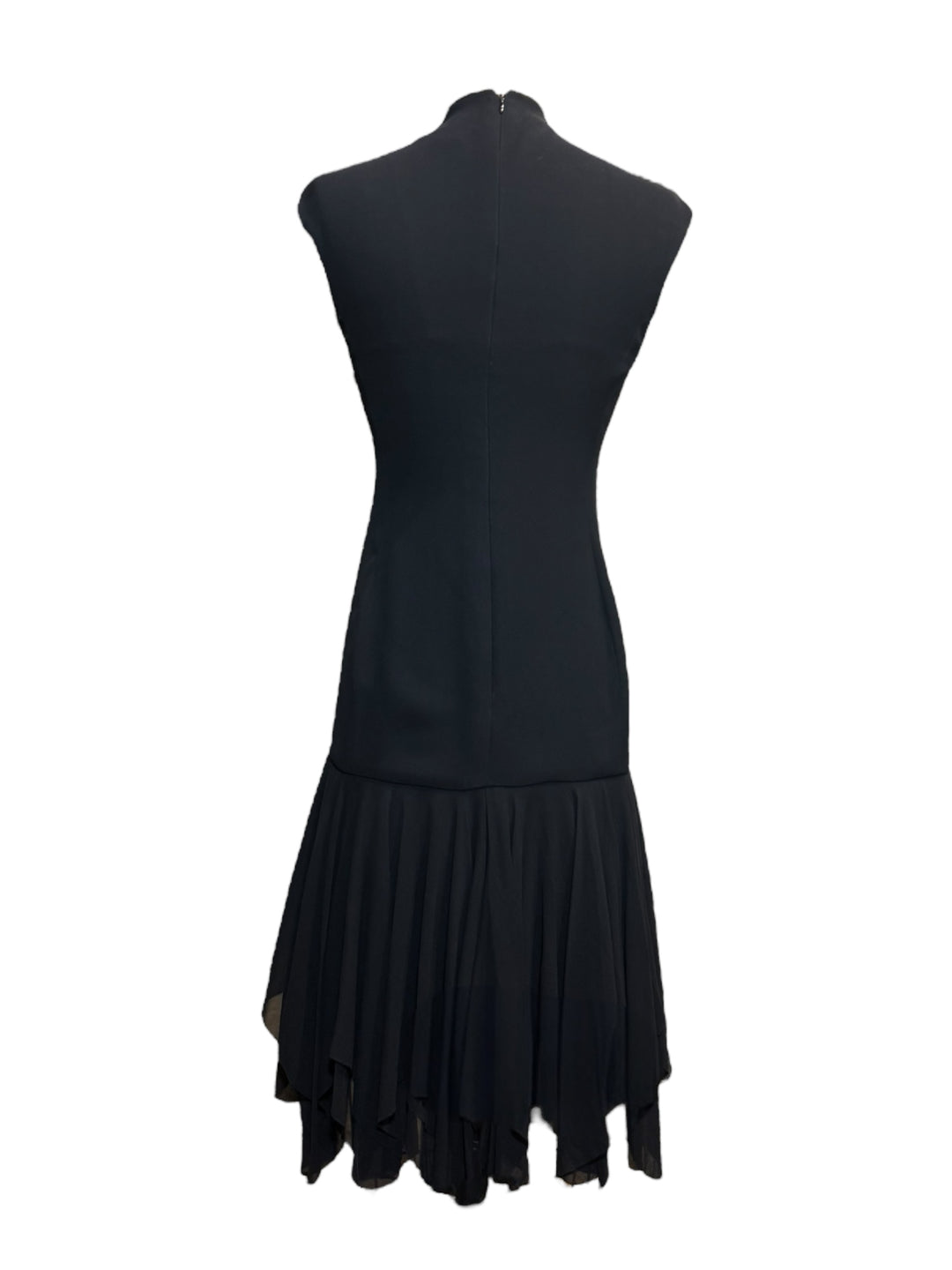 Mock Neck Black Silk Dress - SS 2009 Collection - RERACKED