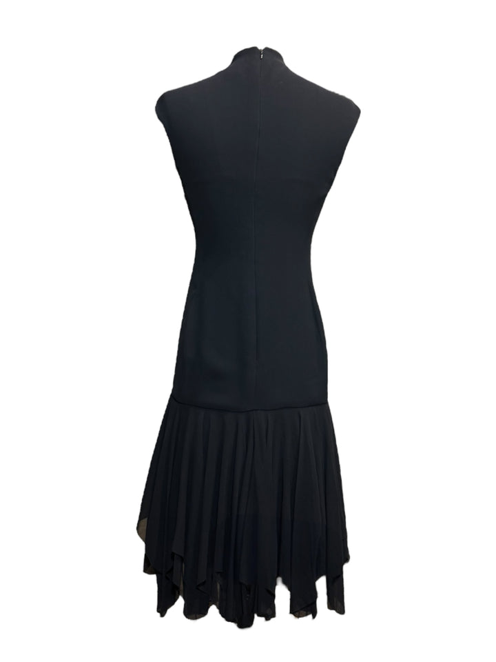 Mock Neck Black Silk Dress - SS 2009 Collection - RERACKED