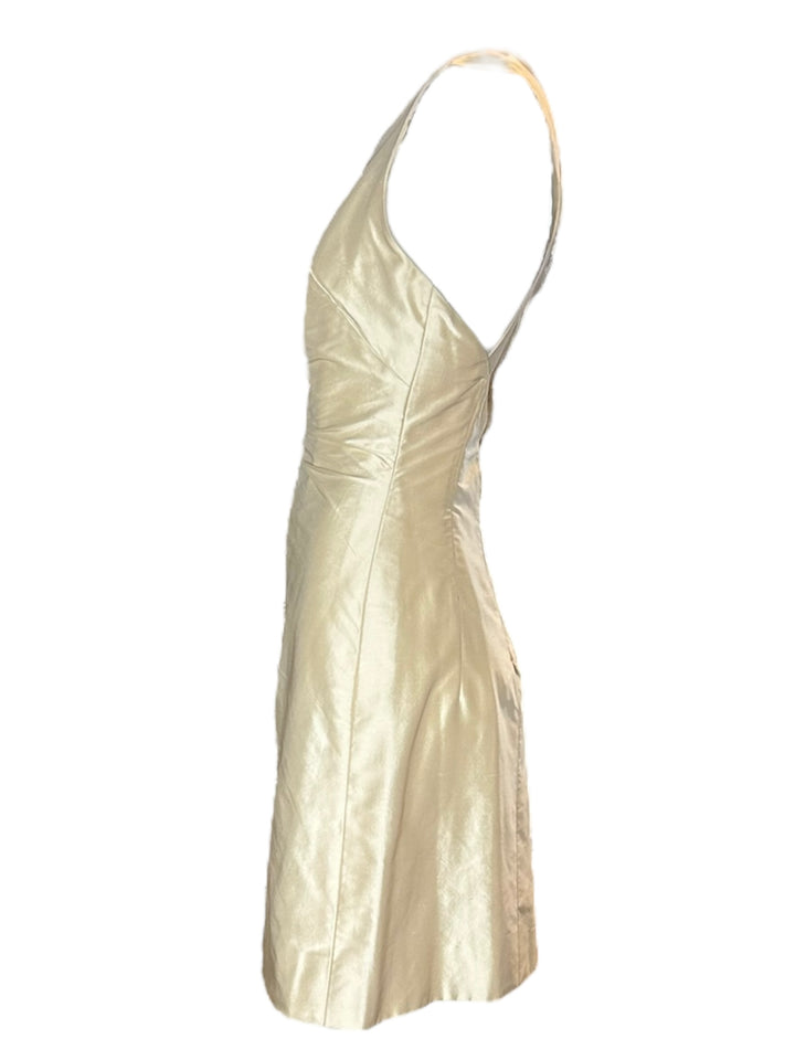 Vintage Late 1990s Asymmetrical Pearlescent Nylon Cocktail Dress