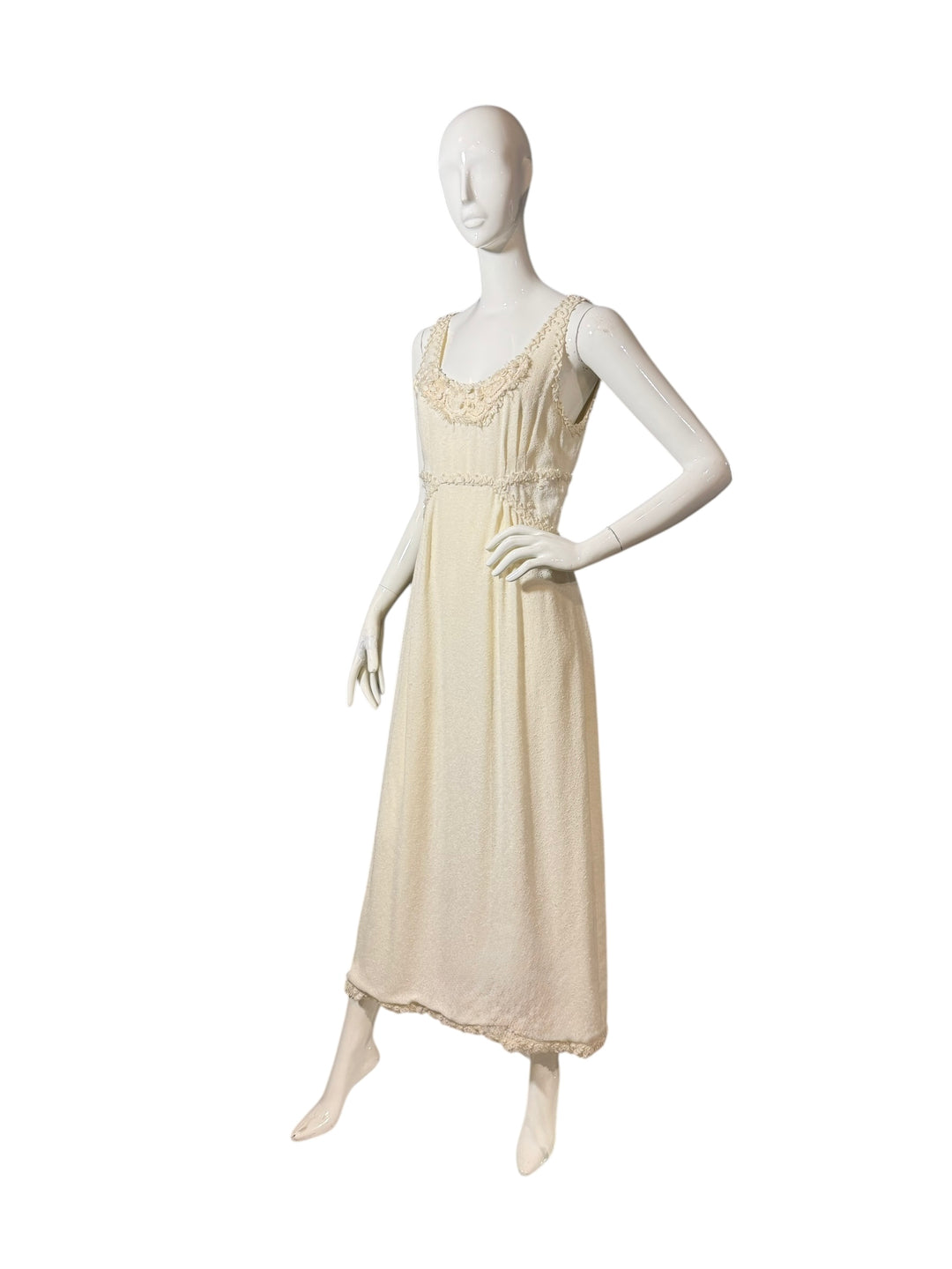 chanel beige dress Beautiful Authentic Chanel Fall 2010 Runway Beige Wool Fantasy Tweed Dress Sz 38
