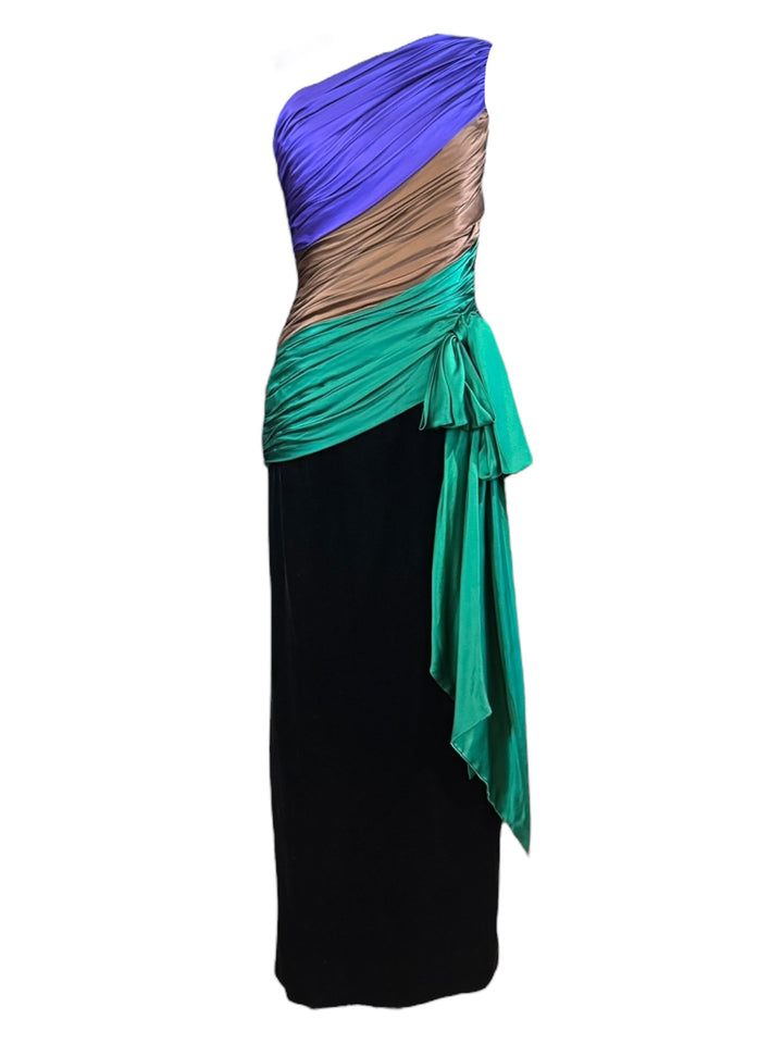 Oscar de la Renta Silk Tri-color Gown - RERACKED