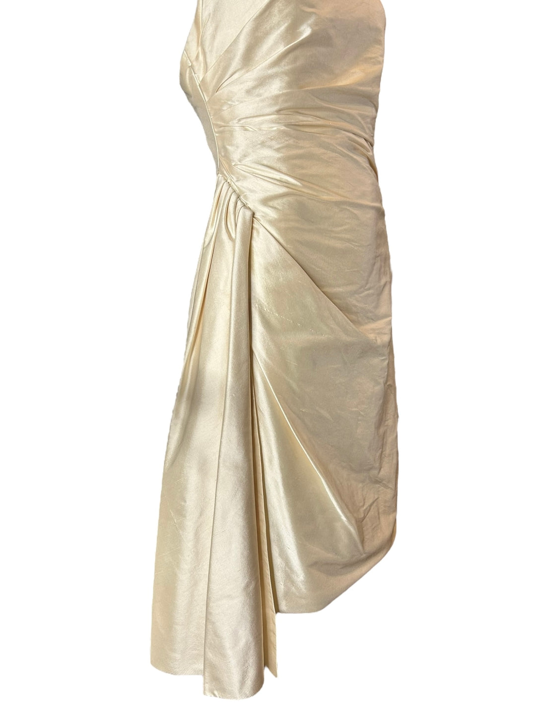Vintage Late 1990s Asymmetrical Pearlescent Nylon Cocktail Dress