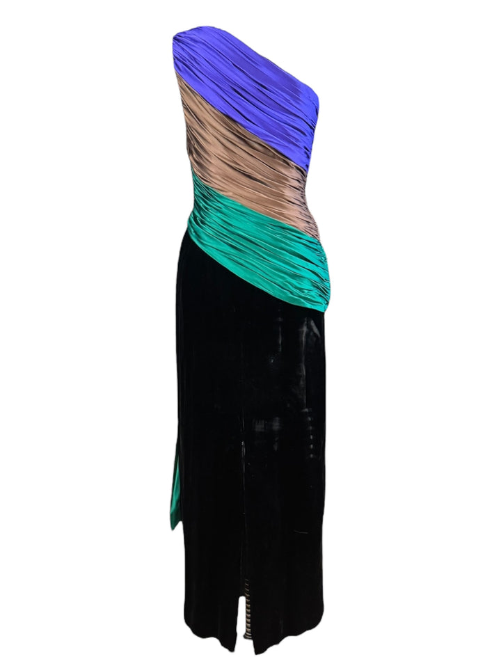Oscar de la Renta Silk Tri-color Gown - RERACKED
