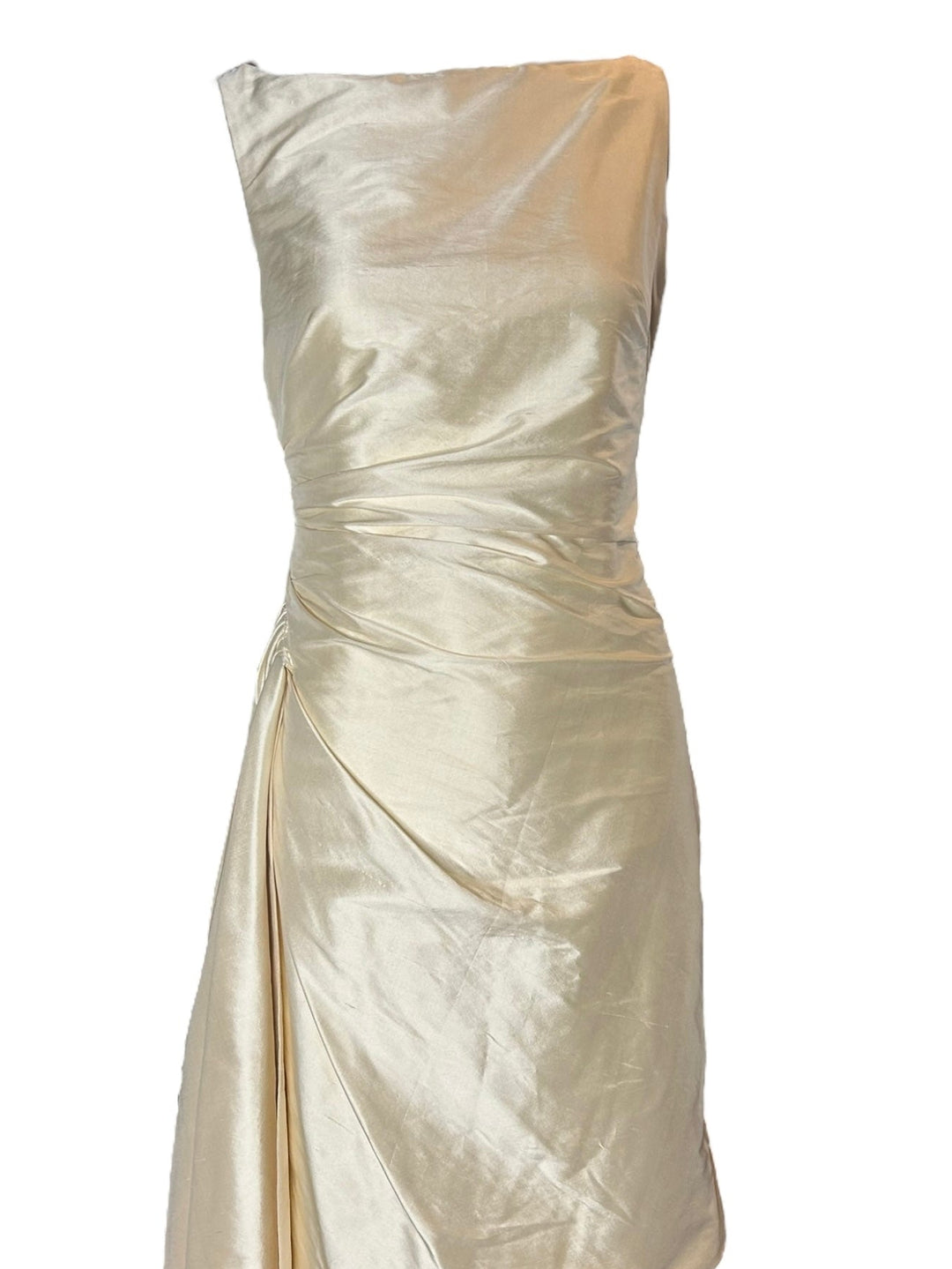 Vintage Late 1990s Asymmetrical Pearlescent Nylon Cocktail Dress
