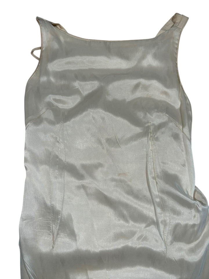 Vintage Late 1990s Asymmetrical Pearlescent Nylon Cocktail Dress