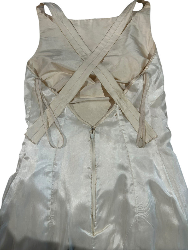 Vintage Late 1990s Asymmetrical Pearlescent Nylon Cocktail Dress