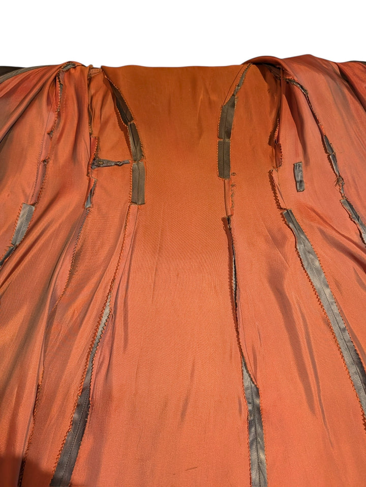 1940s Canterbury Midnight Blue Silk Wrap Gown