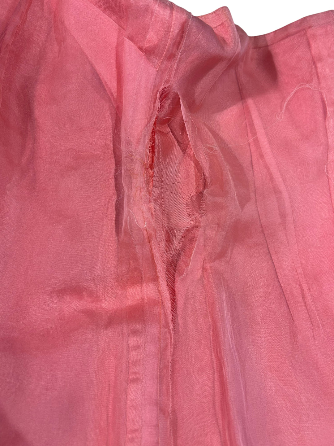 1960s Coral Pink Embroidered Shift Dress