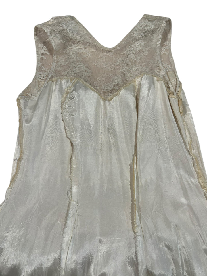 Vintage 1960s Silk Dupioni and Lace Wedding Gown
