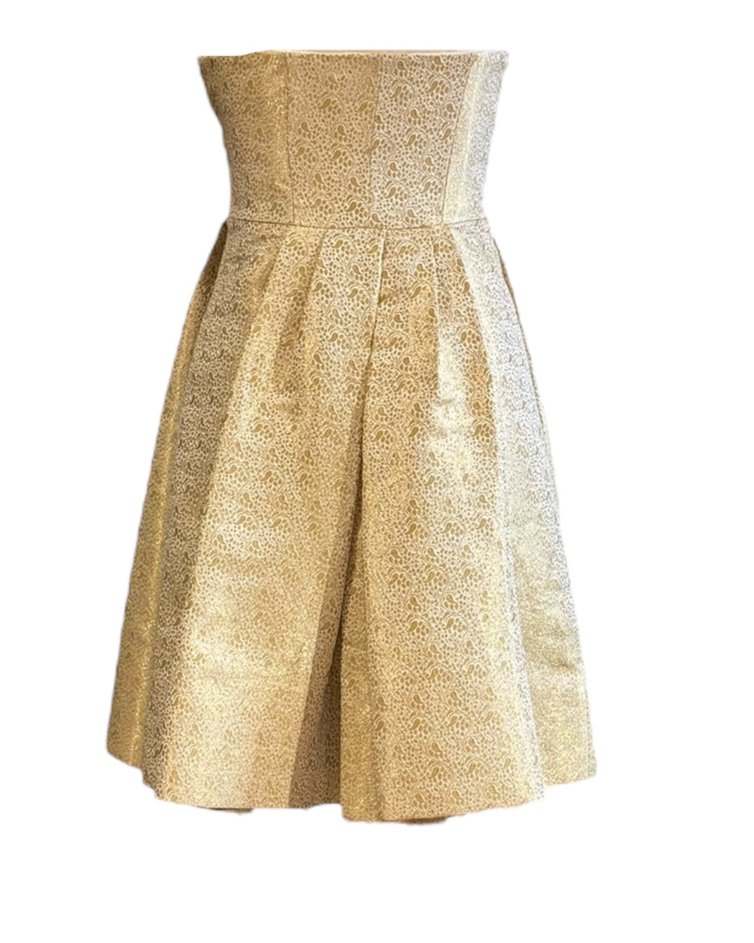 Christian Dior 1950's Strapless Gold Dress RERACKED Christian Dior 1950's Strapless Gold Dress RERACKED