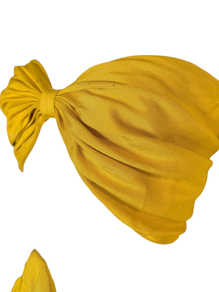 Early 1990s Donna Karan Yellow Silk Two-Piece Set